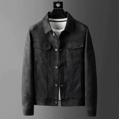 Veste Élégante en Daim pour Homme | Style Moderne et Polyvalent