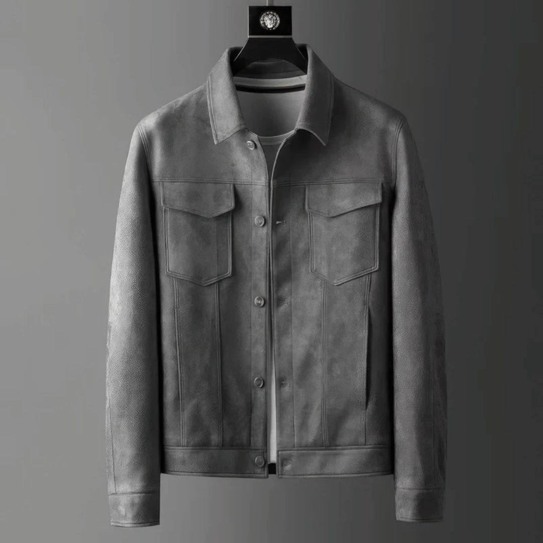 Veste Élégante en Daim pour Homme | Style Moderne et Polyvalent