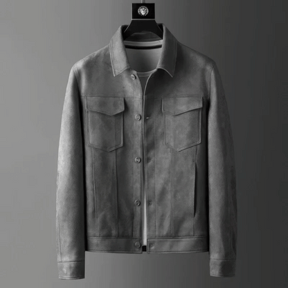 Veste Élégante en Daim pour Homme | Style Moderne et Polyvalent
