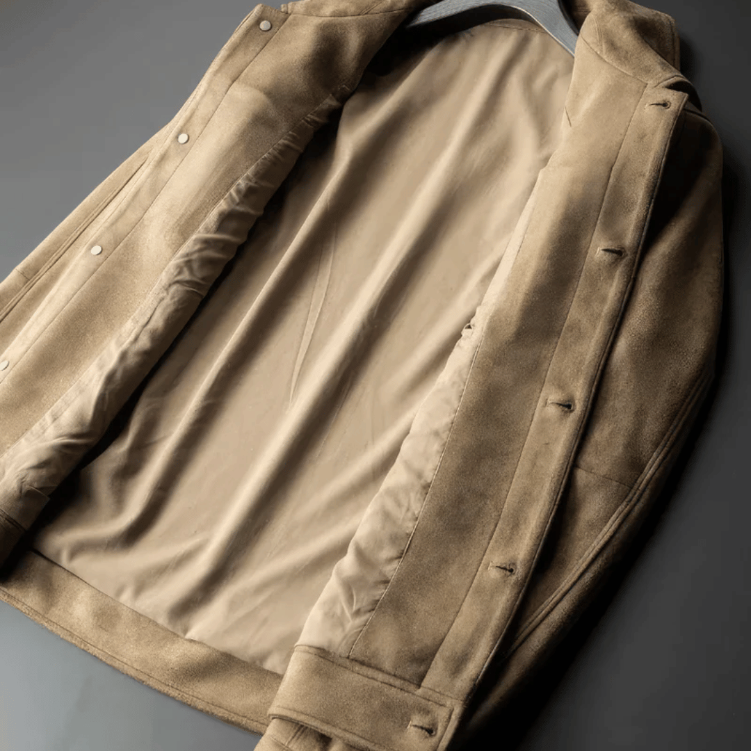 Veste Élégante en Daim pour Homme | Style Moderne et Polyvalent