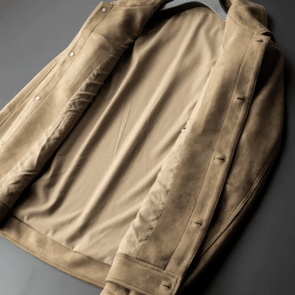 Veste Élégante en Daim pour Homme | Style Moderne et Polyvalent
