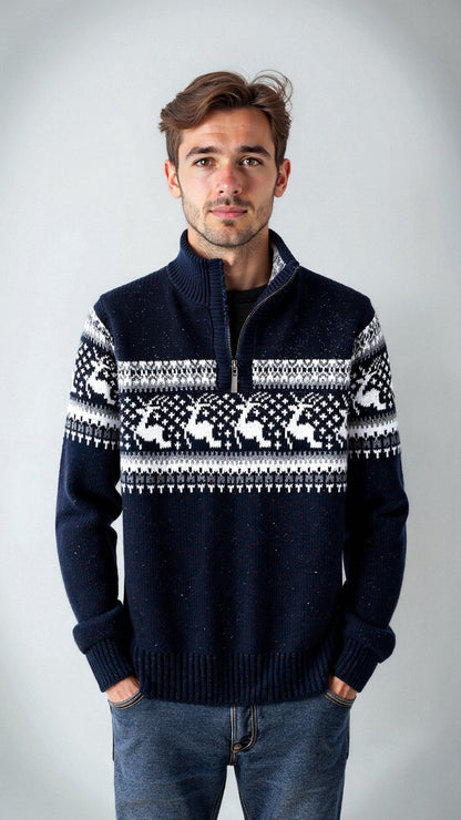Pull Tricoté Festif Renne | Confort Douillet pour les Fêtes