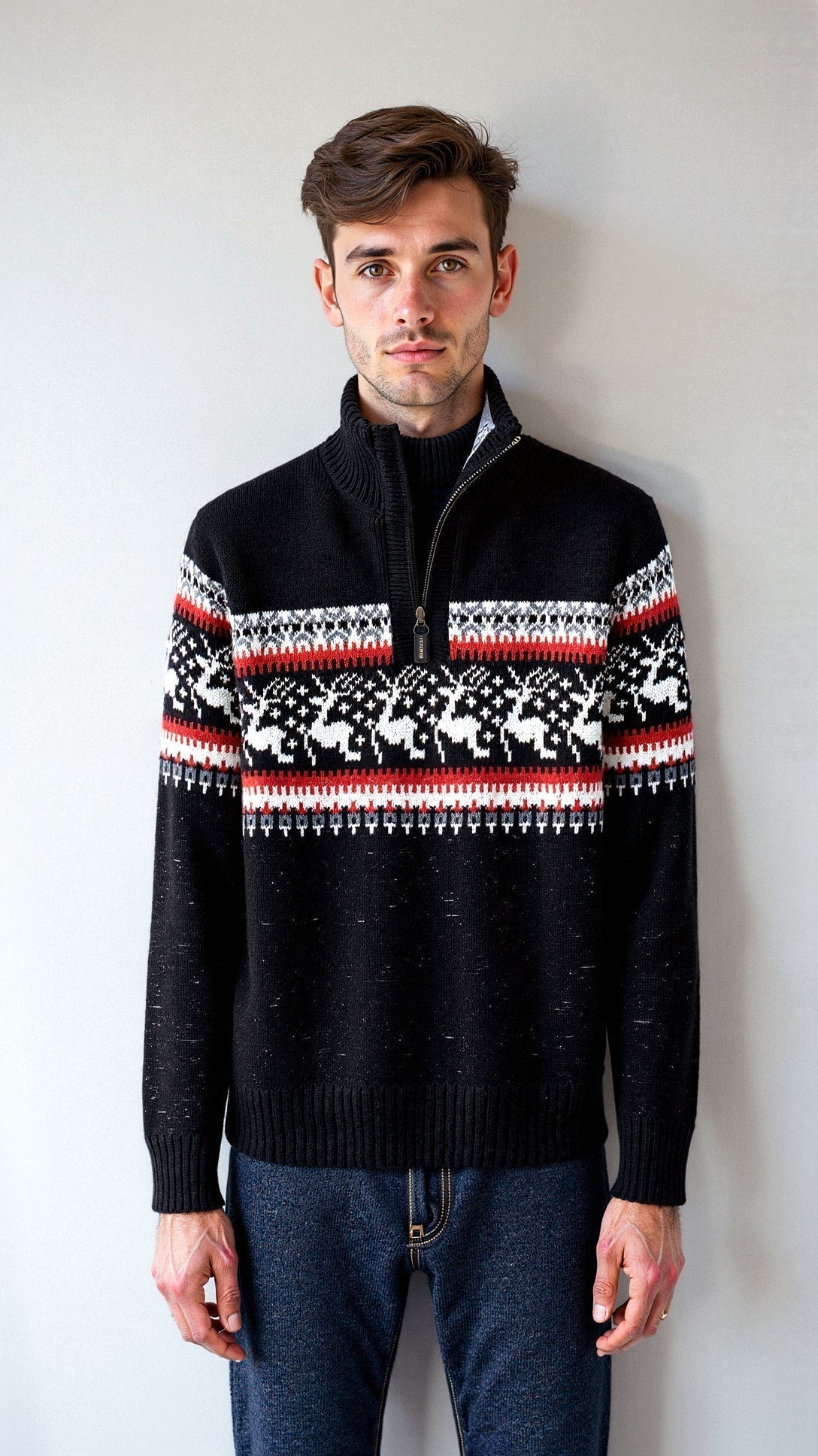 Pull Tricoté Festif Renne | Confort Douillet pour les Fêtes