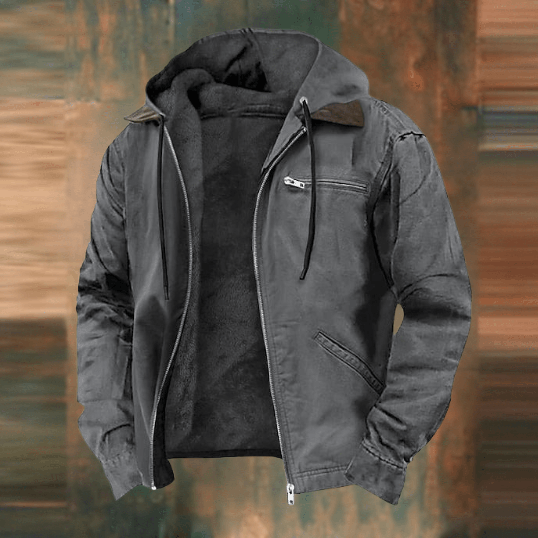Veste Bomber à Capuche pour Homme | Confort Doux et Style Vintage