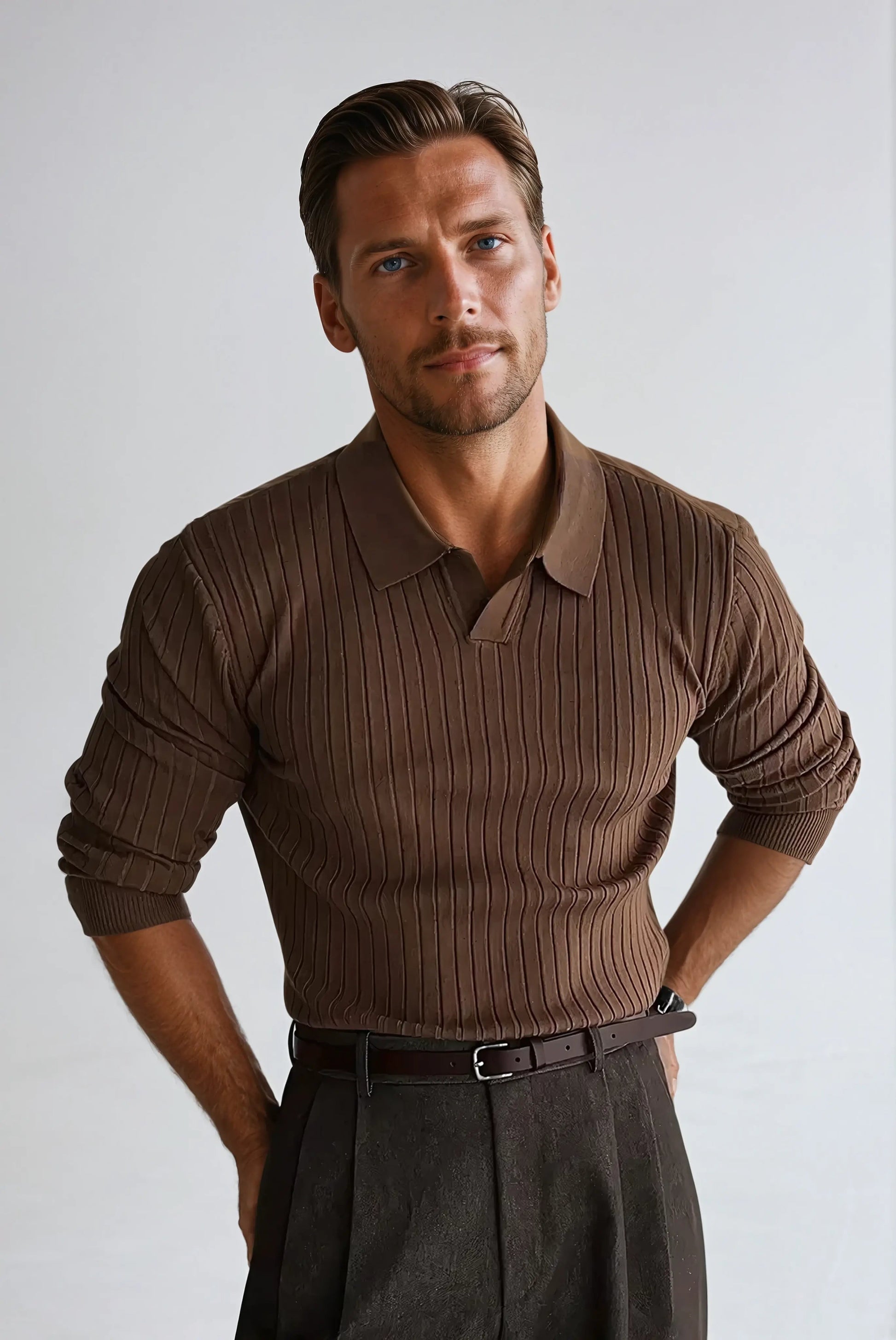 Polo à Manches Longues Chic | Confort et Style pour Homme