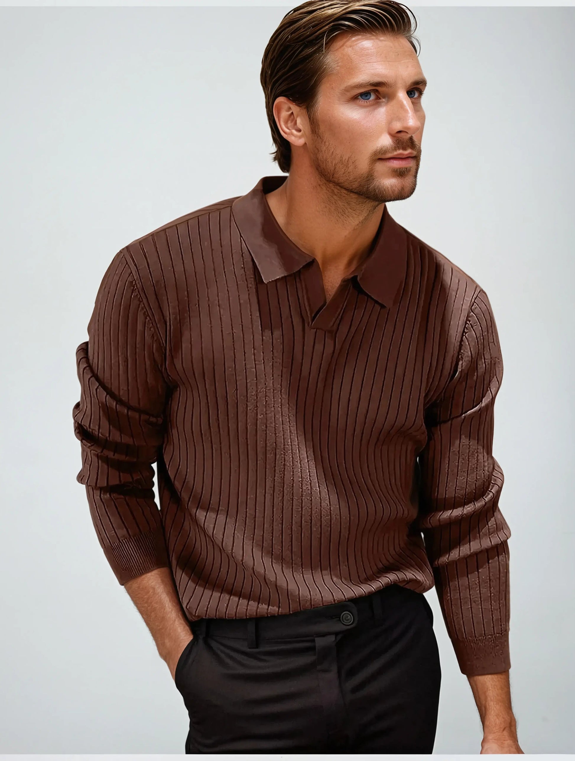 Polo à Manches Longues Chic | Confort et Style pour Homme