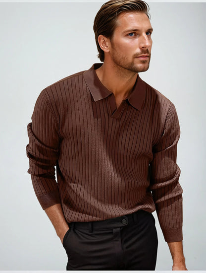 Polo à Manches Longues Chic | Confort et Style pour Homme