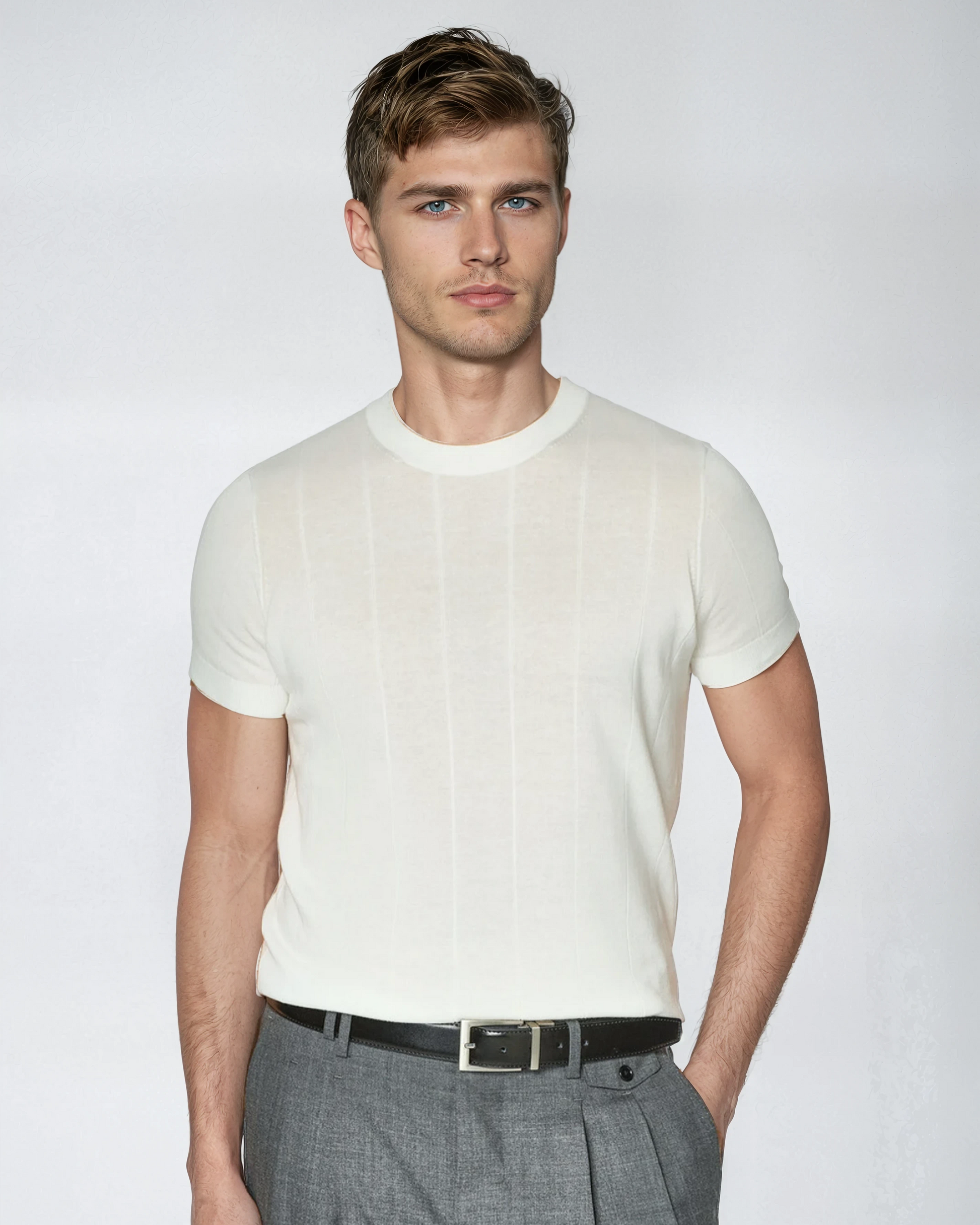 T-shirt Côtelé pour Hommes | Style Élégant et Confort Durable