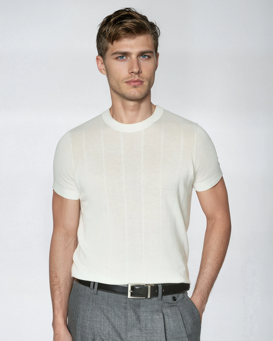 T-shirt Côtelé pour Hommes | Style Élégant et Confort Durable