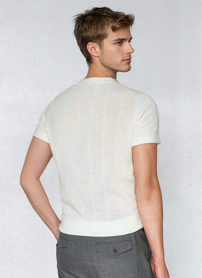 T-shirt Côtelé pour Hommes | Style Élégant et Confort Durable