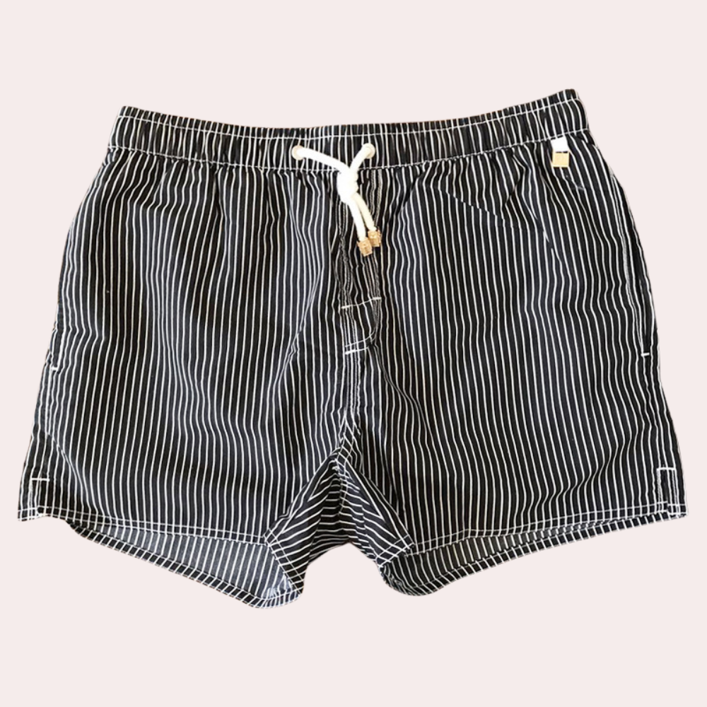 Shorts de Bain Rayés pour Hommes | Confort et Style avec Cordon Ajustable
