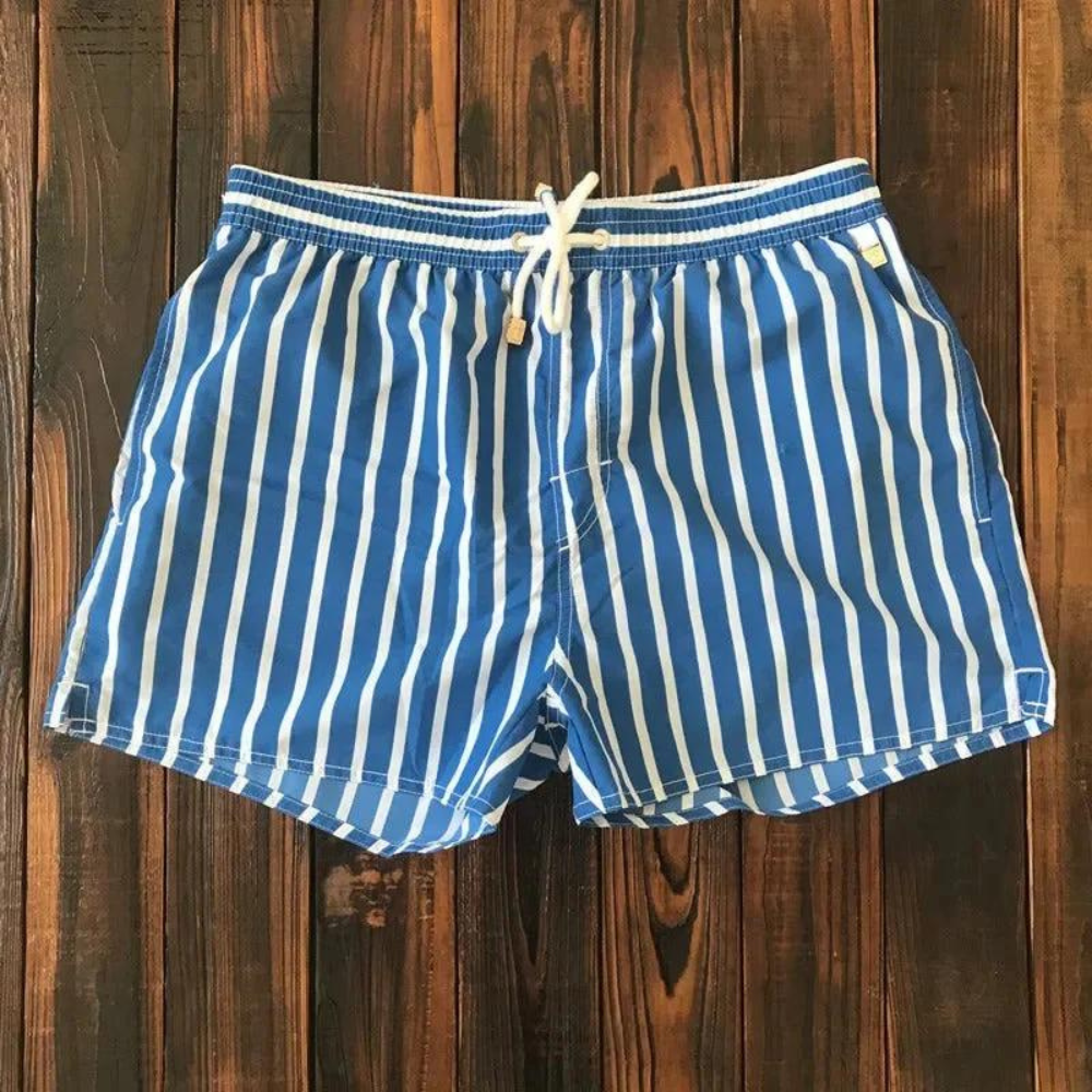 Shorts de Bain Rayés pour Hommes | Confort et Style avec Cordon Ajustable