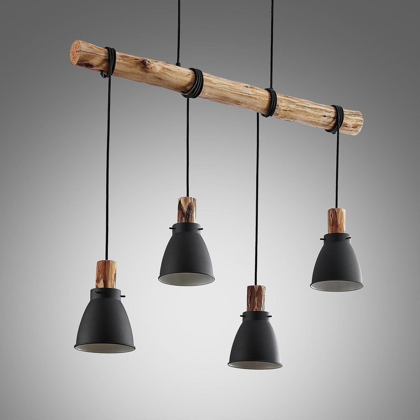 Lampe Suspendue Rustique en Bois | Éclairage Chaleureux pour Cuisine Moderne