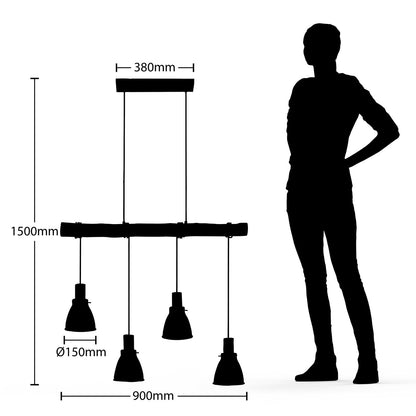 Lampe Suspendue Rustique en Bois | Éclairage Chaleureux pour Cuisine Moderne