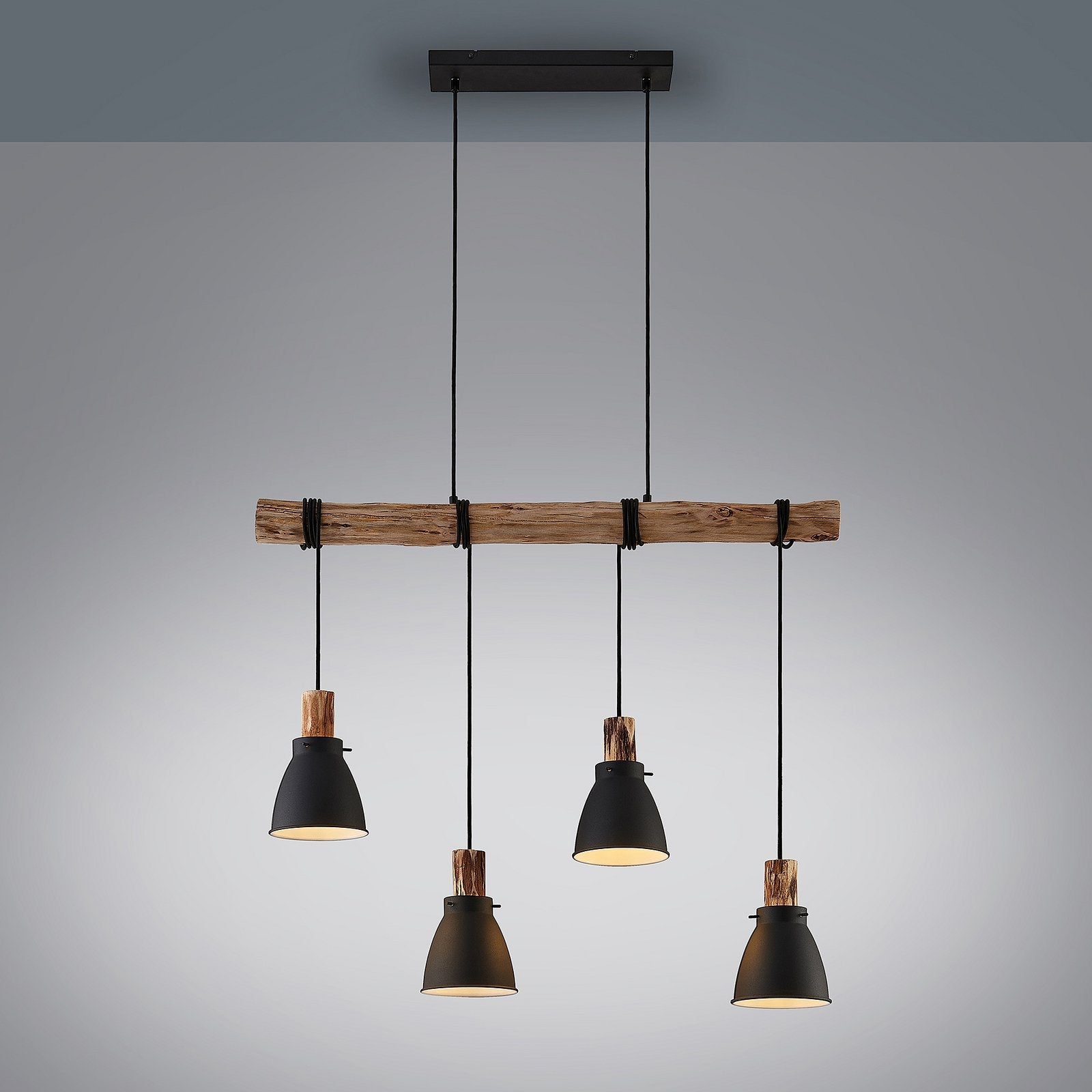 Lampe Suspendue Rustique en Bois | Éclairage Chaleureux pour Cuisine Moderne