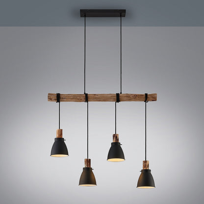 Lampe Suspendue Rustique en Bois | Éclairage Chaleureux pour Cuisine Moderne