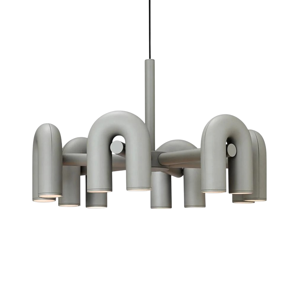 Lustre Bauhaus Moderne avec Éclairage LED | Design Géométrique et Ambiance Chaleureuse