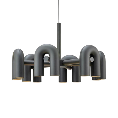 Lustre Bauhaus Moderne avec Éclairage LED | Design Géométrique et Ambiance Chaleureuse