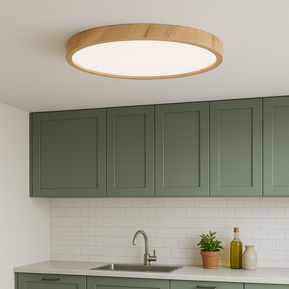 Lampe de Plafond en Bois Naturel | Design Contemporain et Éclairage Doux