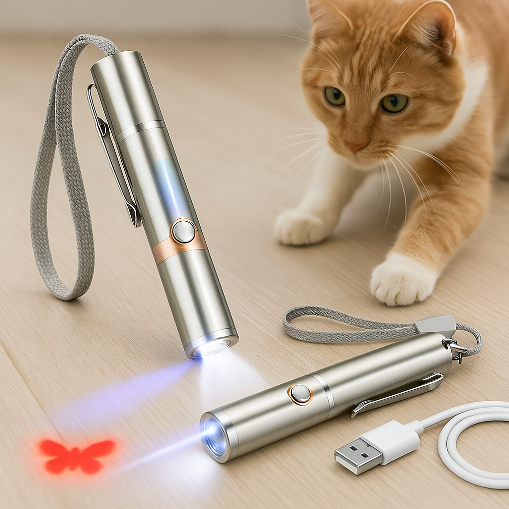 Jouet Laser Rechargeable pour Chats | Amusement Intérieur avec Modes Variés