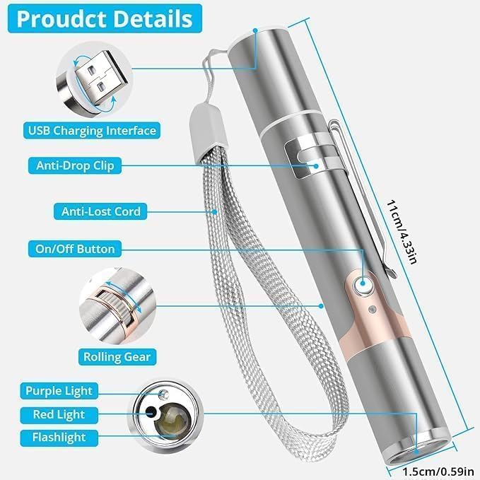 Jouet Laser Rechargeable pour Chats | Amusement Intérieur avec Modes Variés