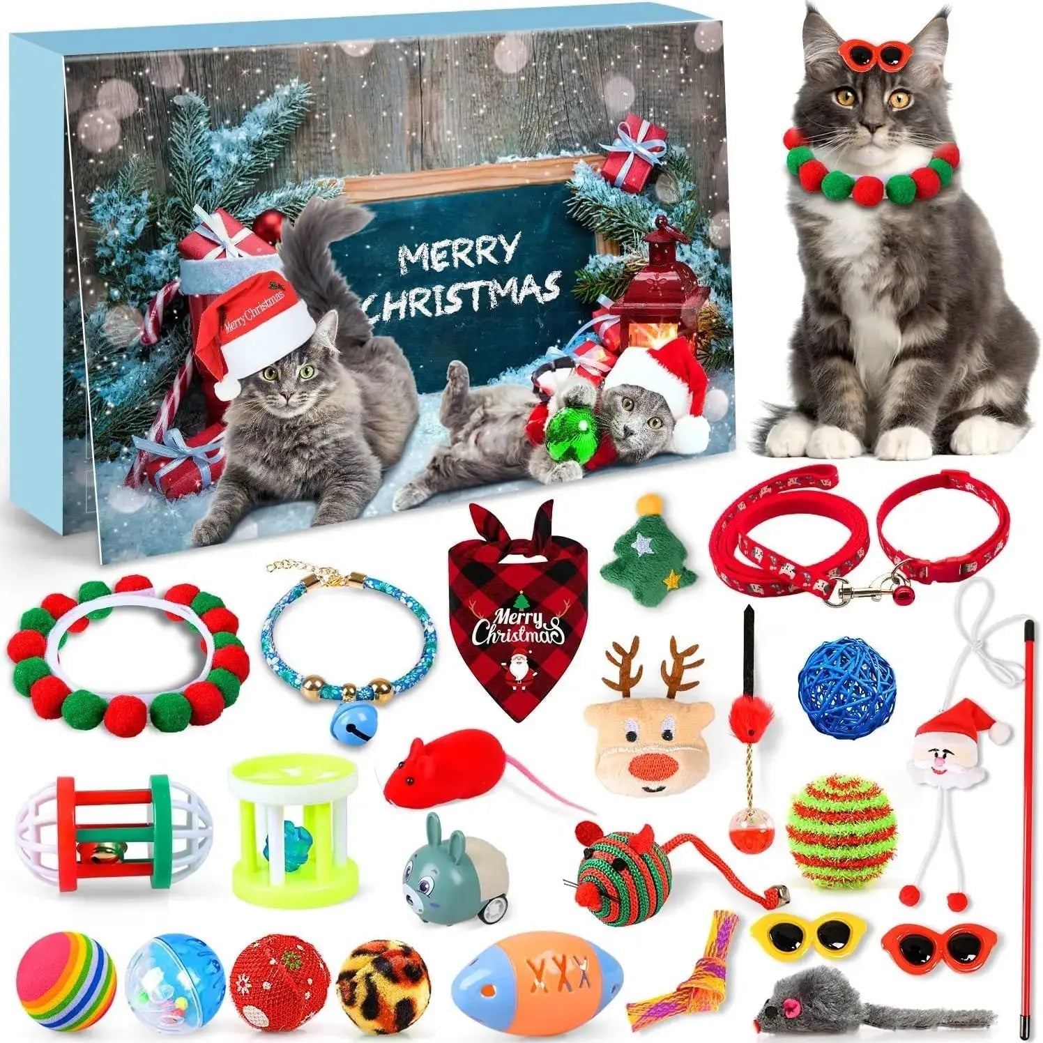 Calendrier de l'Avent pour Chats | Jouets Interactifs et Surprises Quotidiennes