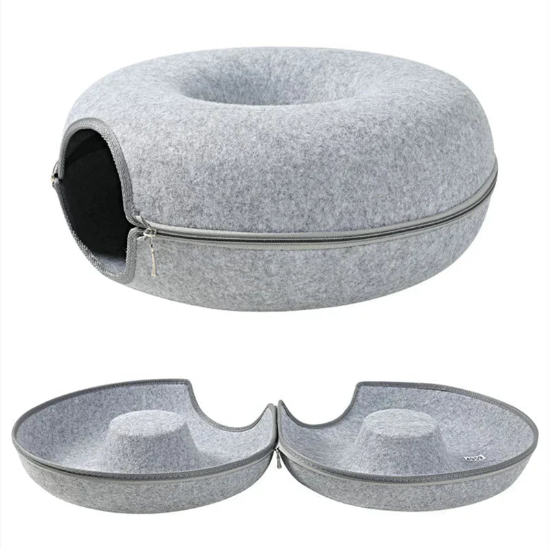 Lit Tunnel pour Chats | Confort et Amusement en Feutre