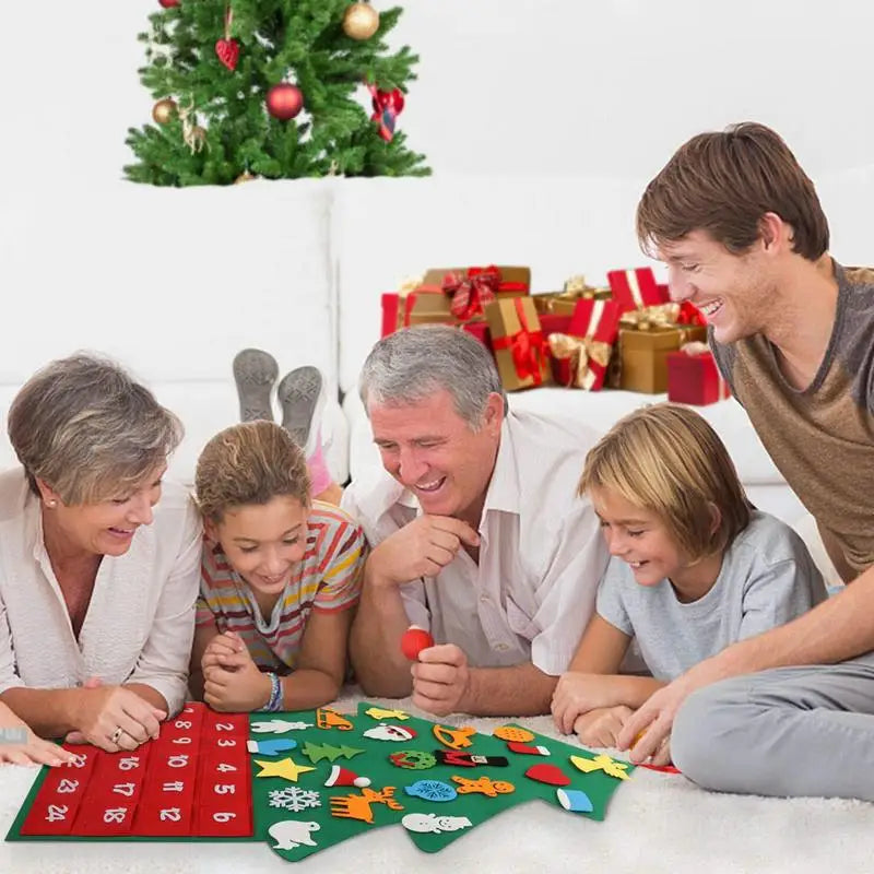 Calendrier de l'Avent en Feutre | 24 Poches pour Surprises Festives