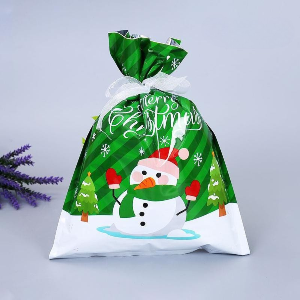 Sacs Cadeaux de Noël Réutilisables | Emballage Festif Rapide et Écologique