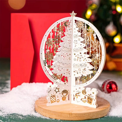 Carte de vœux pop-up 3D | Affichage d'arbre festif et décoratif
