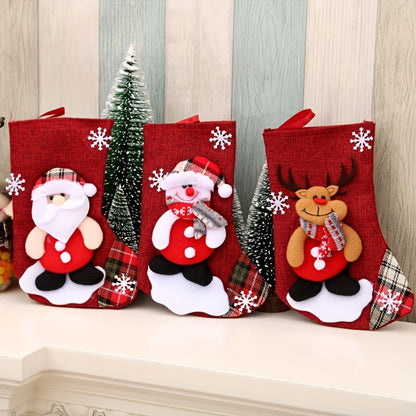 Chaussettes de Noël Décoratives | Ensemble Festif avec Père Noël et Renne