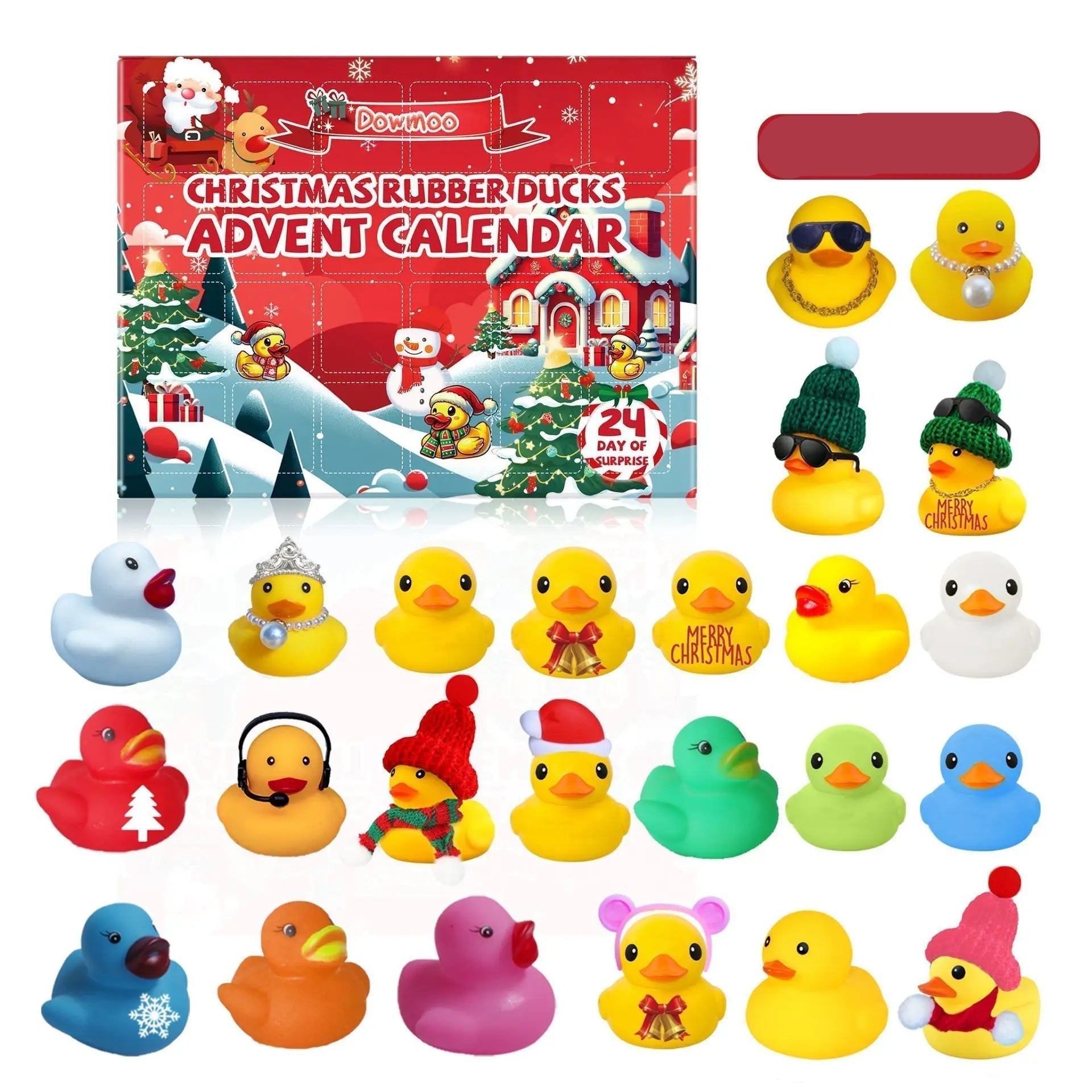 Calendrier de l'Avent Canards en Caoutchouc | 24 Surprises Uniques pour Enfants