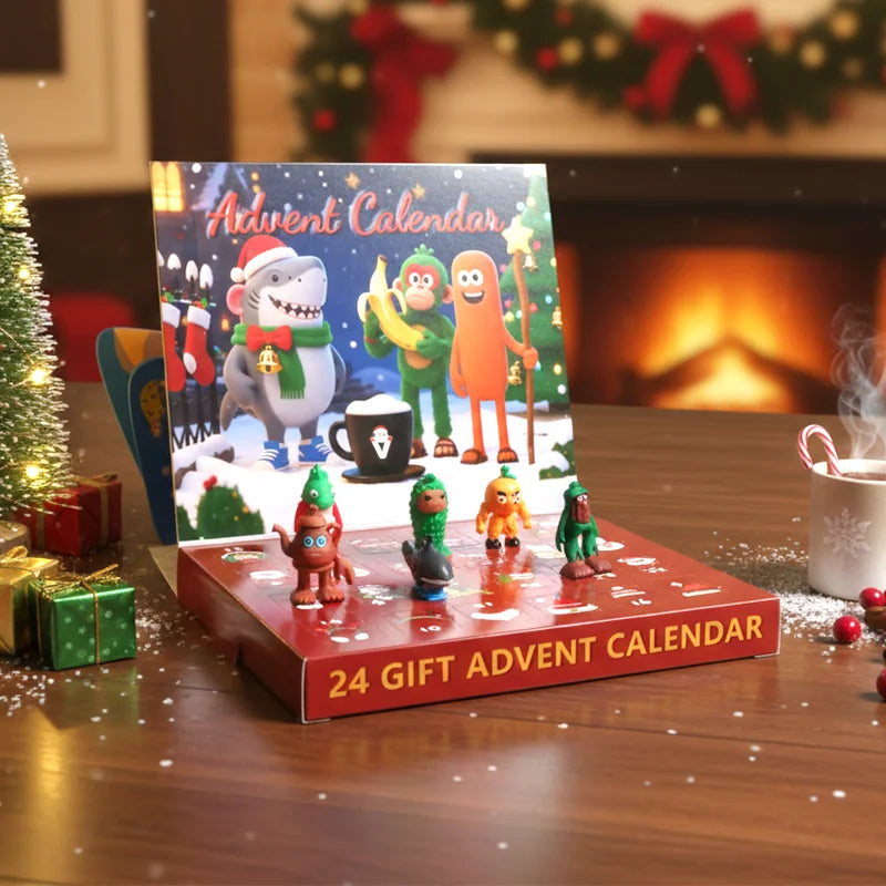 Calendrier de l'Avent pour Enfants | Figurines Amusantes et Surprises Magiques