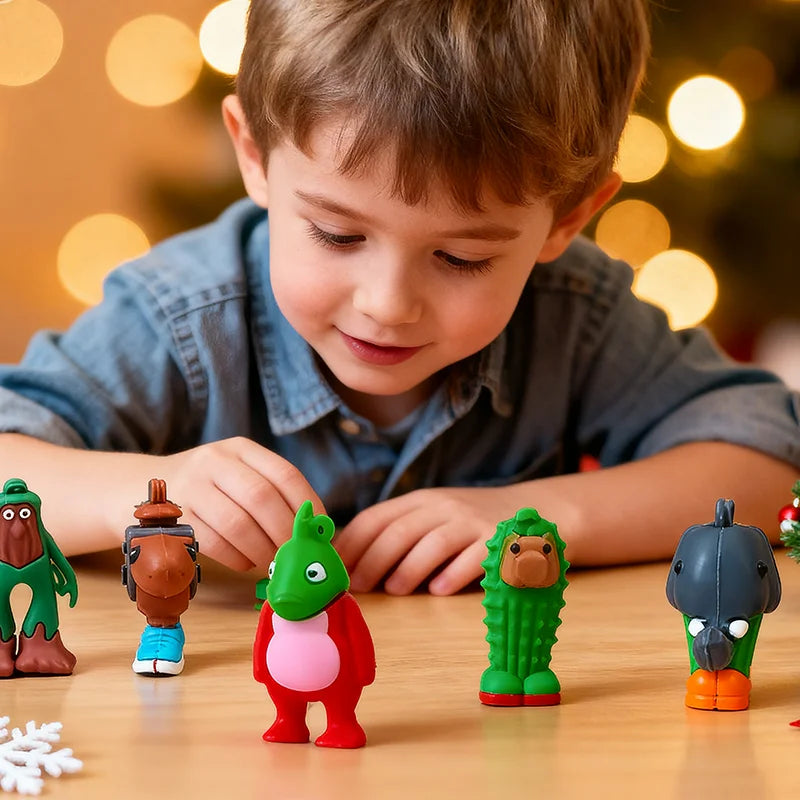 Calendrier de l'Avent pour Enfants | Figurines Amusantes et Surprises Magiques