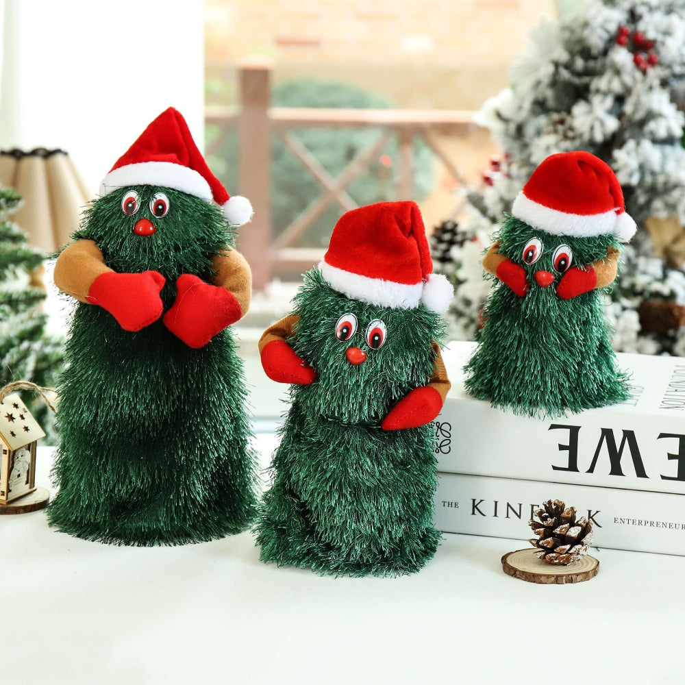 Arbre de Noël Animé Musical | Décoration Festive en Peluche Danseuse