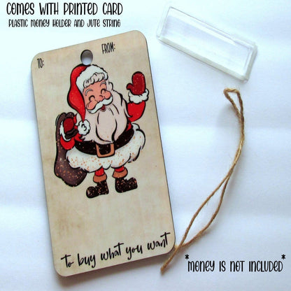 Porte-carte de Noël en Bois | Décoration Rustique pour Fêtes Magiques