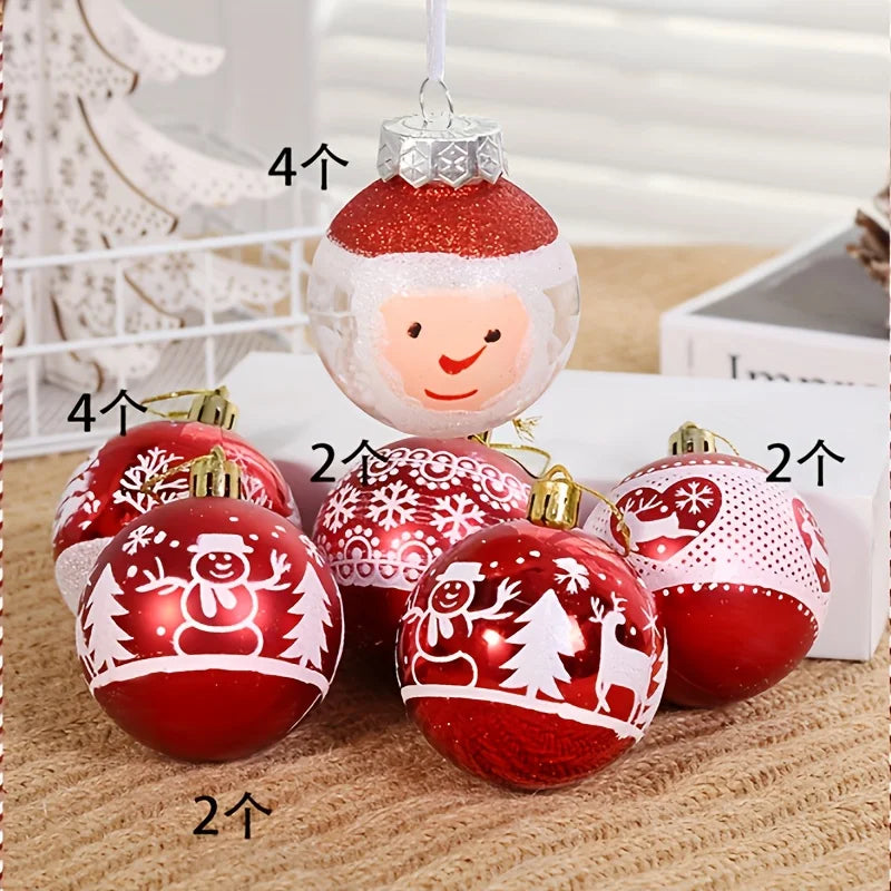 Ornements de Sapin de Noël Élégants | Ensemble de 16 Boules Luxueuses