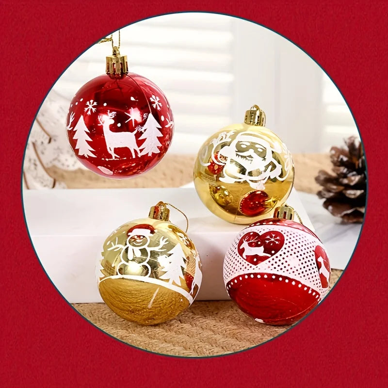 Ornements de Sapin de Noël Élégants | Ensemble de 16 Boules Luxueuses