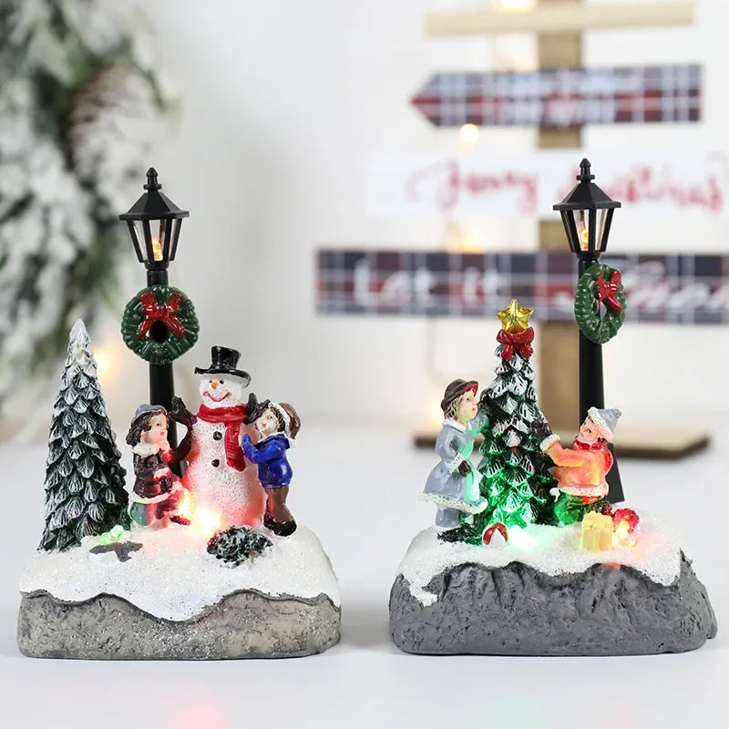 Décoration de Village de Noël LED | Éclairage Ambiance et Détails Enchantés