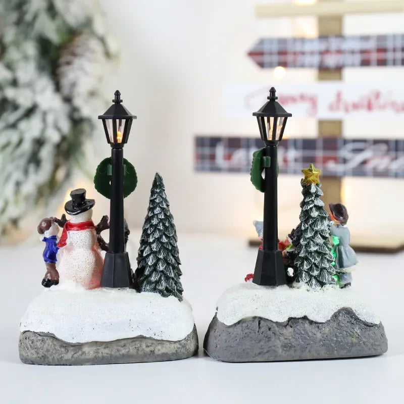 Décoration de Village de Noël LED | Éclairage Ambiance et Détails Enchantés