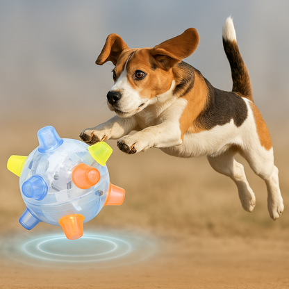 Balle Rebondissante LED pour Chien | Jouet Interactif et Sûr la Nuit