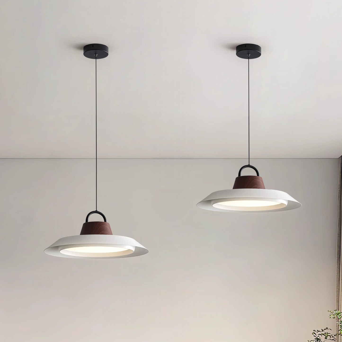 Lampe Suspendue Scandinave en Bois | Élégance Minimaliste pour Intérieur