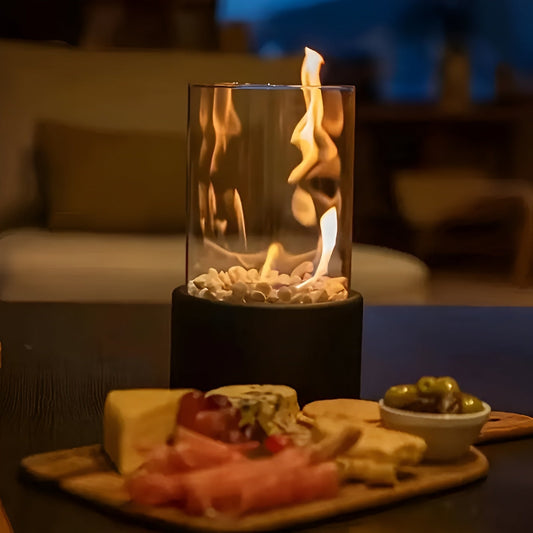 Cheminée de Table Éthanol | Élégante et Portable pour Intérieur et Extérieur