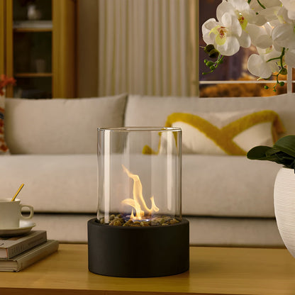 Cheminée de Table Éthanol | Élégante et Portable pour Intérieur et Extérieur