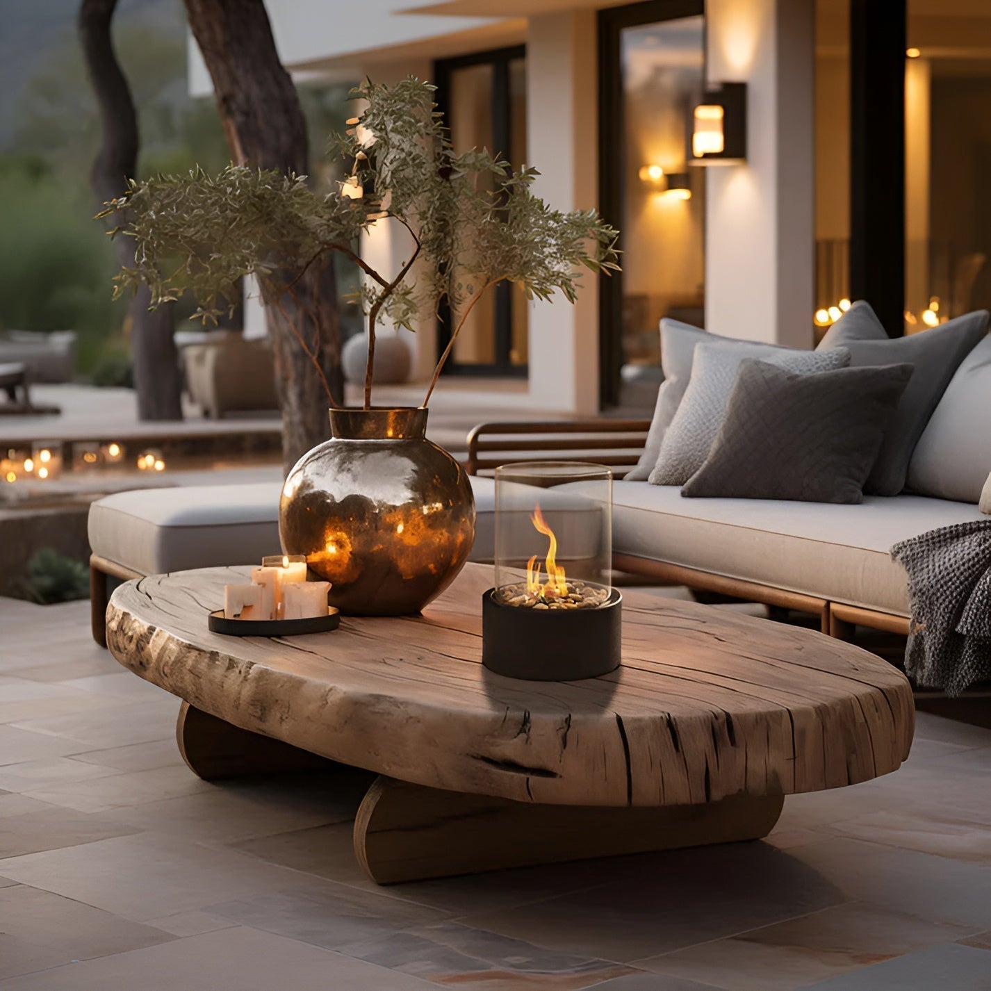 Cheminée de Table Éthanol | Élégante et Portable pour Intérieur et Extérieur