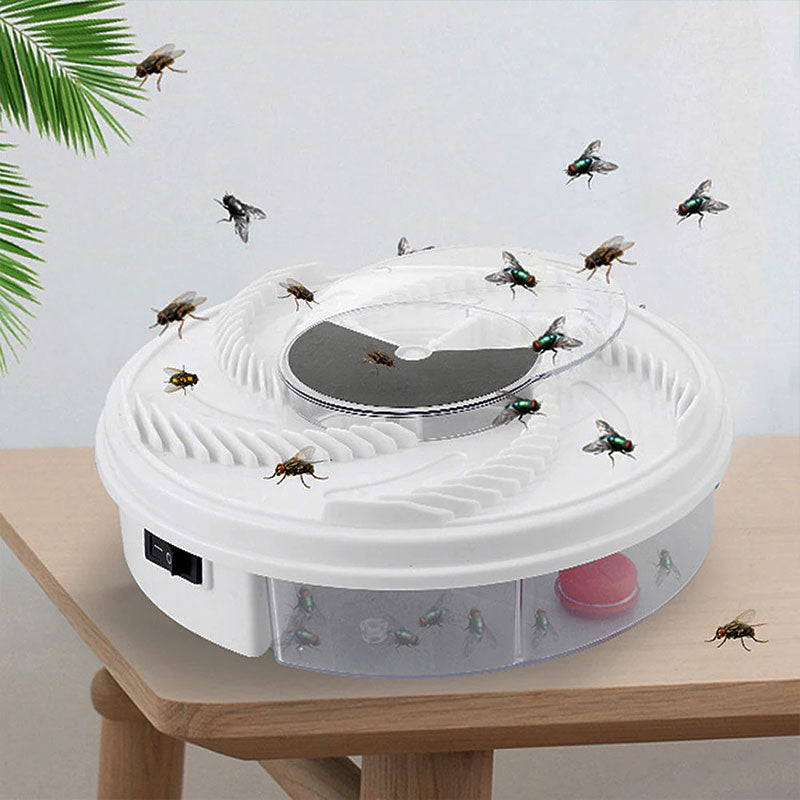 InsektoSilent Piège à Mouches avec Rotation & Attractifs | Silencieux & Écologique | Pour Intérieur & Extérieur