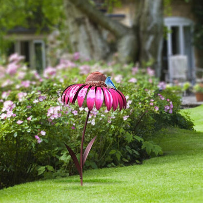 Mangeoire à Oiseaux en Métal | Élégante Décoration pour Jardins Extérieurs