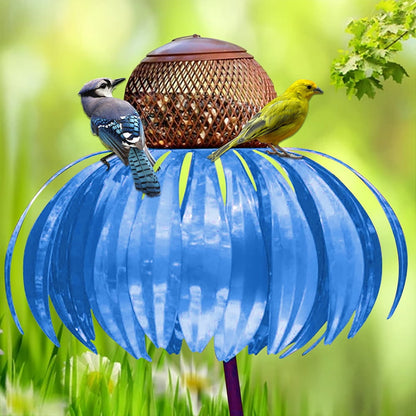 Mangeoire à Oiseaux en Métal | Élégante Décoration pour Jardins Extérieurs