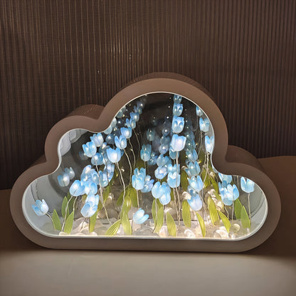 Lampe LED Florale Compacte | Effet Miroir Infini et Énergétiquement Efficace