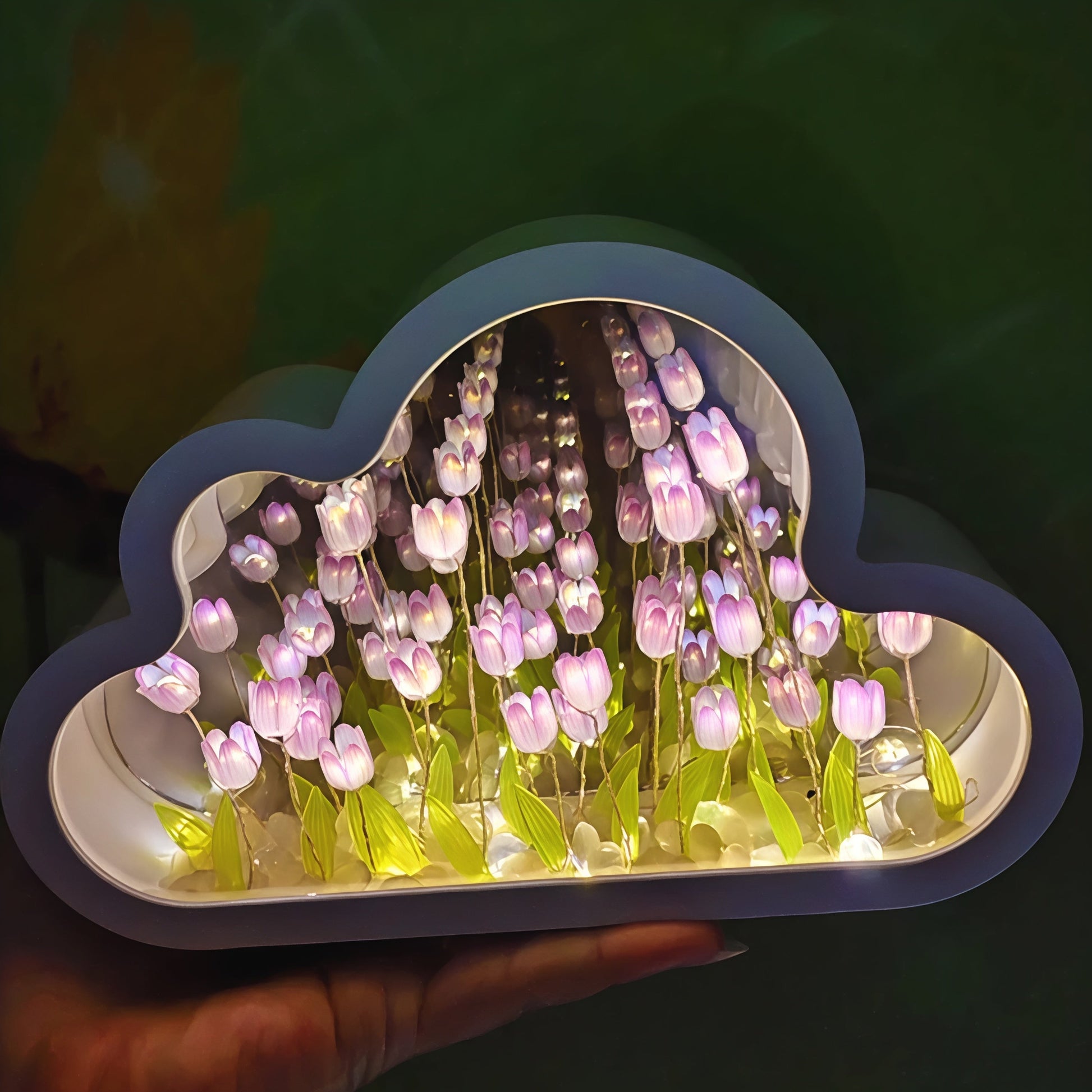 Lampe LED Florale Compacte | Effet Miroir Infini et Énergétiquement Efficace